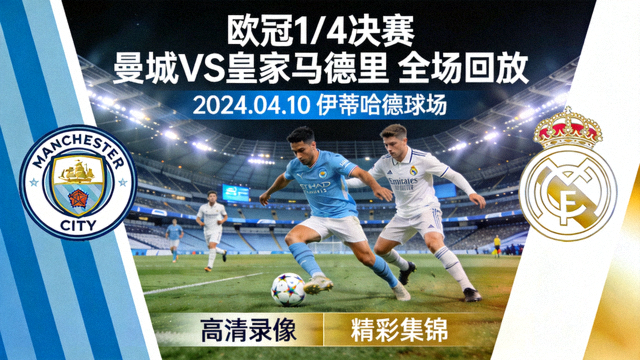欧冠曼城对阵皇家马德里全场回放录像封面